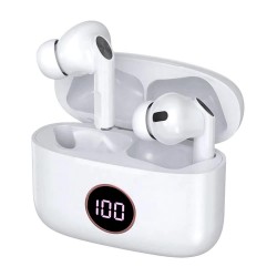 слушалки,слушалки,cool,air,pro,lcd,wireless,earphones,clear,(white)