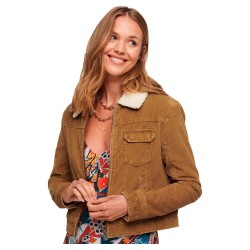 Яке Superdry Cord Lined Cropped jacket - Brown (Denim Co Tobacco) яке,дамски,якета,и,палта,superdry,cord,lined,cropped,jacket,brown,(denim,co,tobacco)