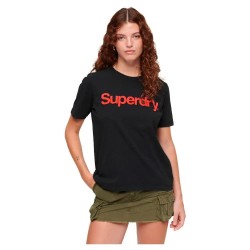 тениска,дамски,тениски,superdry,core,neon,logo,short,sleeve,t,shirt,black,(black)