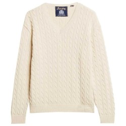 блуза,дамски,пуловери,дамски,плетени,дрехи,superdry,oversized,v,cable,v,neck,sweater,beige