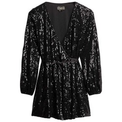 рокля,дамски,поли,и,рокли,superdry,sequin,wrap,long,sleeve,short,dress,black