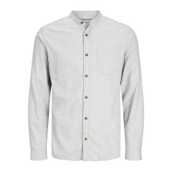 риза,с,дълъг,ръкав,мъжки,ризи,jack,&,jones,band,melange,long,sleeve,shirt,white,(light,grey,melange)