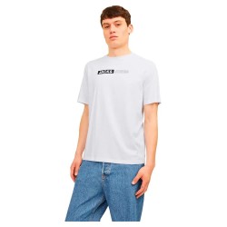 тениска,мъжки,тениски,jack,&,jones,corp,logo,short,sleeve,t,shirt,white,print,play,5,(white)