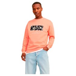 блуза,мъжки,пуловери,jack,&,jones,aruba,aop,branding,sweatshirt,orange,(canyon,sunset)