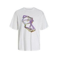 тениска,мъжки,тениски,jack,&,jones,flower,text,gc,short,sleeve,t,shirt,white,(white)