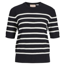 тениска,дамски,тениски,jack,&,jones,layla,jjxx,short,sleeve,t,shirt,black,stripes,vanilla,ice,(multicolor)
