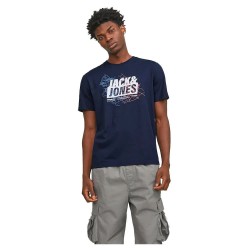 тениска,мъжки,тениски,jack,&,jones,map,logo,short,sleeve,t,shirt,navy,blazer,(blue)