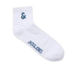 чорапи,мъжки,чорапи,jack,&,jones,mike,tennis,socks,white,detail,coronet,blue,logo,(white)