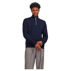 блуза,мъжки,пуловери,jack,&,jones,spring,perfect,half,zip,sweater,night,sky,(blue)
