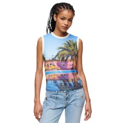 тениска,дамски,тениски,superdry,sub,print,sleeveless,t,shirt,palm,blue,aop,(multicolor)