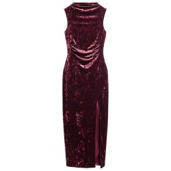 рокля,дамски,поли,и,рокли,superdry,velvet,maxi,sleeveless,midi,dress,red