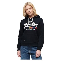суичър,дамски,блузи,superdry,vintage,logo,pop,entry,hoodie,black