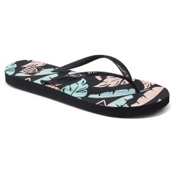 джапанки,дамски,сандали,и,чехли,reef,seaside,prints,flip,flops,neon,monstera,(black)