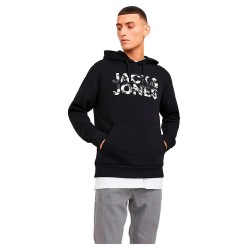 суичър,мъжки,пуловери,jack,&,jones,jeff,corp,logo,hoodie,black,(black,detail,flower)