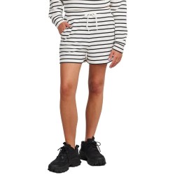 къси,панталони,дамски,панталони,pieces,chilli,summer,sweat,shorts,white,(cloud,dancer,stripes,black)