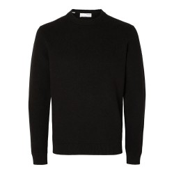 блуза,мъжки,пуловери,selected,dane,sweater,black