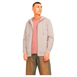 блуза,мъжки,пуловери,jack,&,jones,star,basic,full,zip,sweatshirt,beige,grey,(moonbeam)