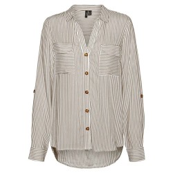 риза,с,дълъг,ръкав,дамски,блузи,дамски,ризи,vero,moda,bumpy,long,sleeve,shirt,beige,(silver,mink,stripes,snow,white)