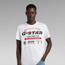 тениска,мъжки,тениски,g,star,old,skool,originals,short,sleeve,t,shirt,white