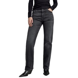 дънки,дамски,панталони,g,star,viktoria,high,straight,fit,jeans,worn,in,black,moon,(grey)