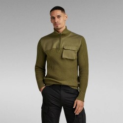 блуза,мъжки,пуловери,g,star,army,half,half,zip,sweater,green