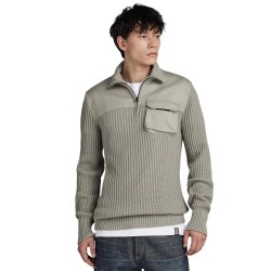 блуза,мъжки,пуловери,g,star,army,half,half,zip,sweater,elephant,skin,(beige)