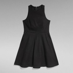 рокля,дамски,поли,и,рокли,g,star,core,fit,and,flare,sleeveless,short,dress,black,(rinsed)