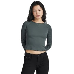бебешка,тениска,дамски,тениски,g,star,cropped,baby,sis,raglan,long,sleeve,t,shirt,grey,(graphite)