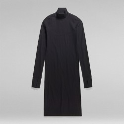рокля,дамски,поли,и,рокли,g,star,d23500,d493,long,sleeve,long,dress,black