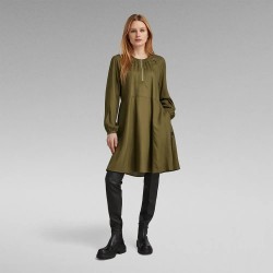 рокля,дамски,поли,и,рокли,g,star,d23603,d297,long,sleeve,short,dress,green,(dark,olive)