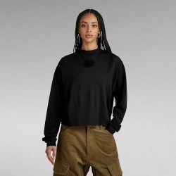 тениска,дамски,тениски,g,star,loose,t,long,sleeve,t,shirt,dark,black,(black)