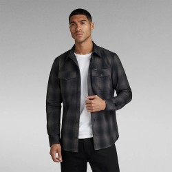 карирана,риза,мъжки,ризи,g,star,marine,slim,fit,long,sleeve,shirt,dark,black,vanderbilt,check,(black)