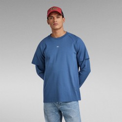 тениска,мъжки,тениски,g,star,moto,loose,long,sleeve,t,shirt,blue
