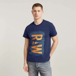 тениска,мъжки,тениски,g,star,painted,short,sleeve,t,shirt,ballpen,blue,(blue)