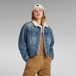 яке,дамски,якета,и,палта,g,star,sherpa,denim,jacket,blue