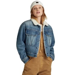 Яке G-Star Sherpa denim jacket - Blue (Antique Faded Blue Agave / Bright Valiant Denim) яке,дамски,якета,и,палта,g,star,sherpa,denim,jacket,blue,(antique,faded,blue,agave,bright,valiant,denim)