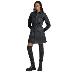 рокля,дамски,поли,и,рокли,g,star,utility,long,sleeve,short,dress,grey