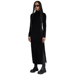 рокля,дамски,поли,и,рокли,g,star,velvet,slit,long,sleeve,long,dress,black,(dark,black)