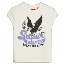 тениска,дамски,тениски,superdry,embellished,poster,cap,short,sleeve,t,shirt,winter,white,(white)