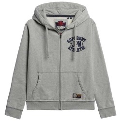Блуза Superdry Vintage Athletic full zip sweatshirt - Grey (Light Grey Marl) блуза,мъжки,пуловери,superdry,vintage,athletic,full,zip,sweatshirt,grey,(light,grey,marl)