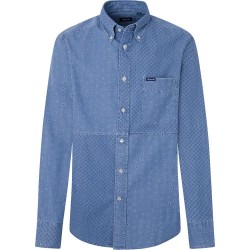 риза,с,дълъг,ръкав,мъжки,ризи,façonnable,flow,print,long,sleeve,shirt,blue