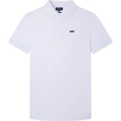 мъжки,блузи,с,яка,façonnable,pima,pocket,short,sleeve,polo,white
