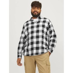 риза,с,дълъг,ръкав,мъжки,ризи,jack,&,jones,gingham,twill,plus,size,long,sleeve,shirt,multicolor,(whisper,white)
