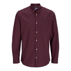 риза,с,дълъг,ръкав,мъжки,ризи,jack,&,jones,oxford,long,sleeve,shirt,vineyard,wine,(purple)