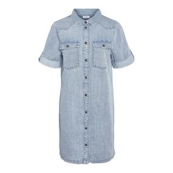 рокля,дамски,поли,и,рокли,noisy,may,new,signe,denim,wg003lb,short,sleeve,short,dress,blue