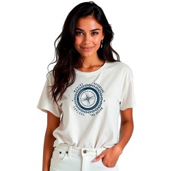 Тениска Kruskis Compass short sleeve T-shirt - White (White) тениска,дамски,тениски,kruskis,compass,short,sleeve,t,shirt,white,(white)