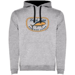 суичър,мъжки,пуловери,kruskis,fresh,tuna,two,colour,hoodie,heather,grey,black,(grey)