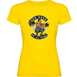 тениска,дамски,тениски,kruskis,go,hard,short,sleeve,t,shirt,yellow