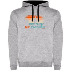 суичър,мъжки,пуловери,kruskis,my,passion,two,colour,hoodie,heather,grey,black,(grey)