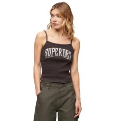 тениска,дамски,тениски,superdry,retro,rocker,graphic,rib,sleeveless,t,shirt,brown,(carbon,grey)